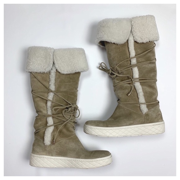 Moncler Shoes - MONCLER MADELEINE STIVALE SHEARLING BOOTS